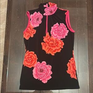 Vince Camuto Floral mock neck Sleeveless Top 🌺